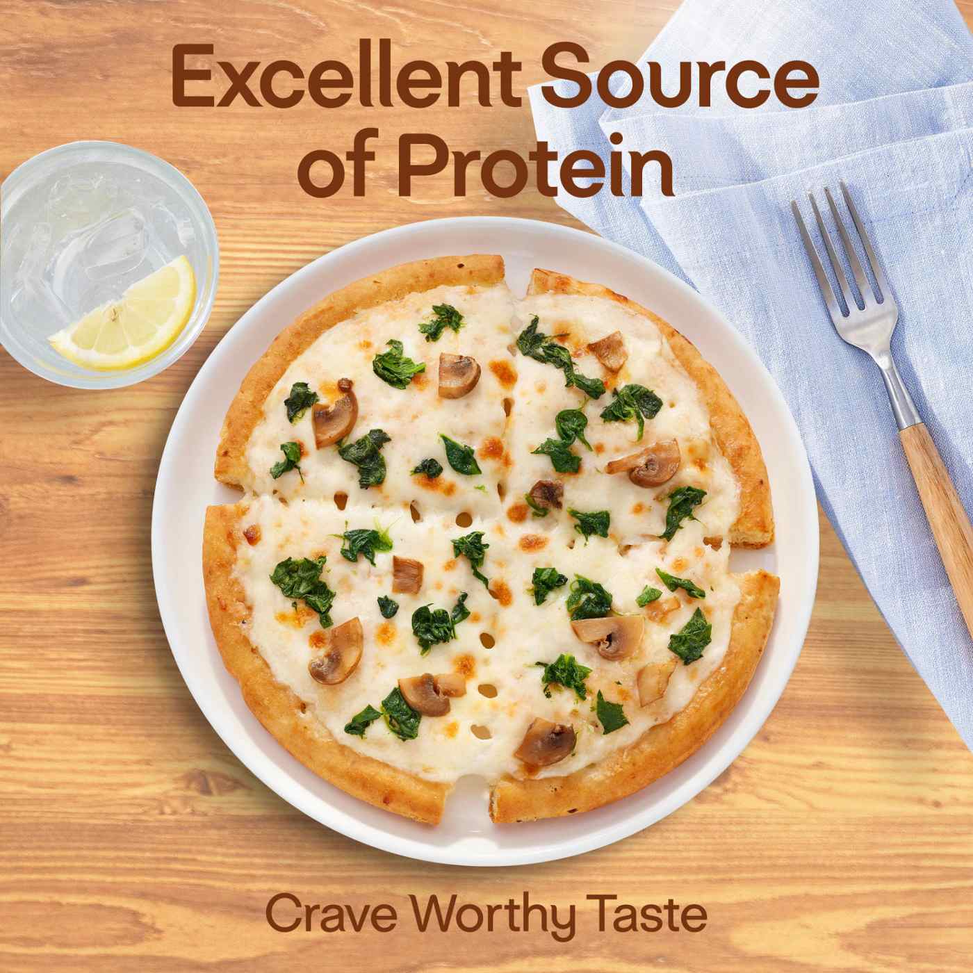 Lean Cuisine 18g Protein Frozen Pizza - Spinach & Mushroom; image 3 of 7