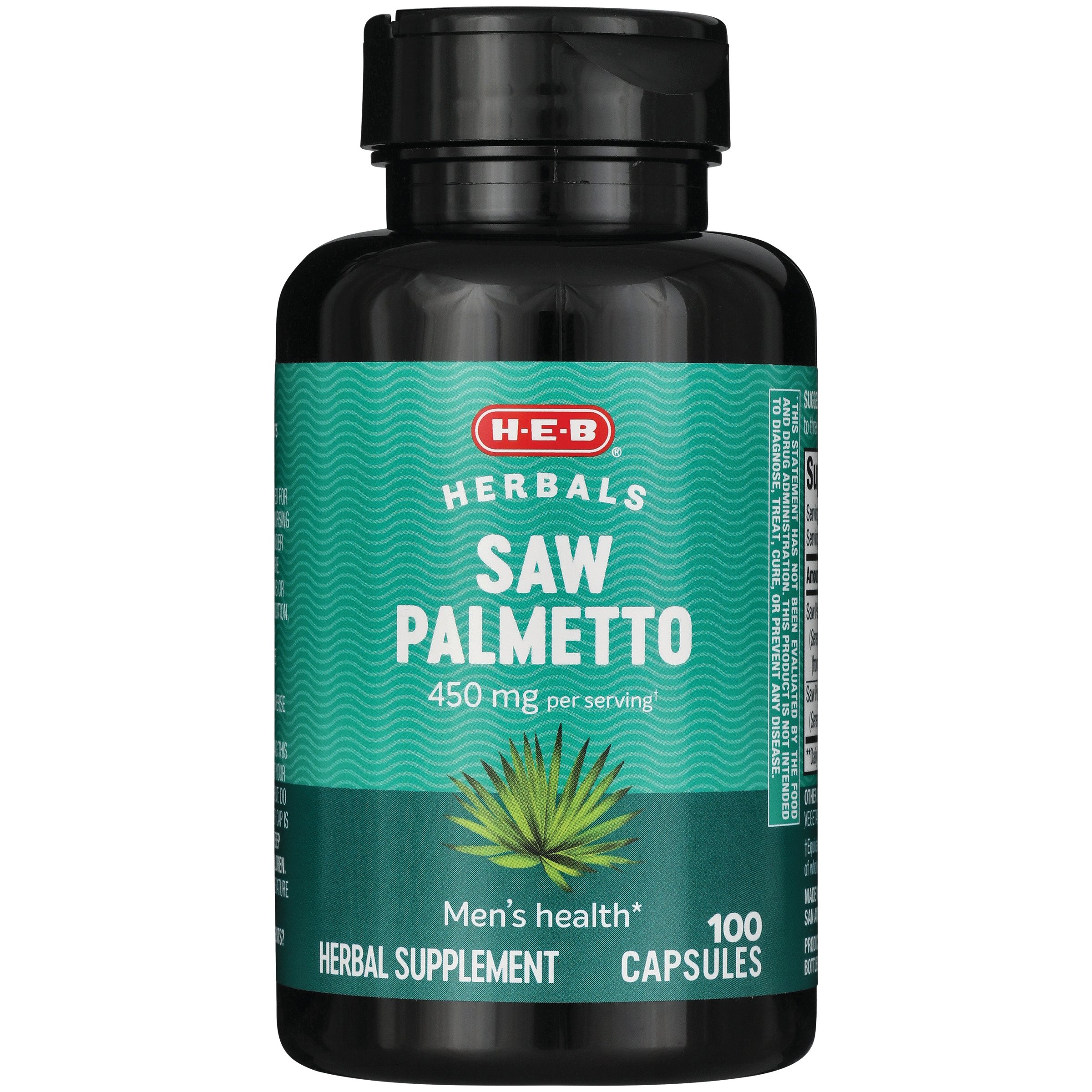 HEB Herbals Saw Palmetto 450 mg Capsules Shop Herbs & homeopathy at HEB