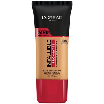 L'Oréal Paris Infallible Pro-Matte Blendable Foundation, Oil Free 108 Caramel Beige