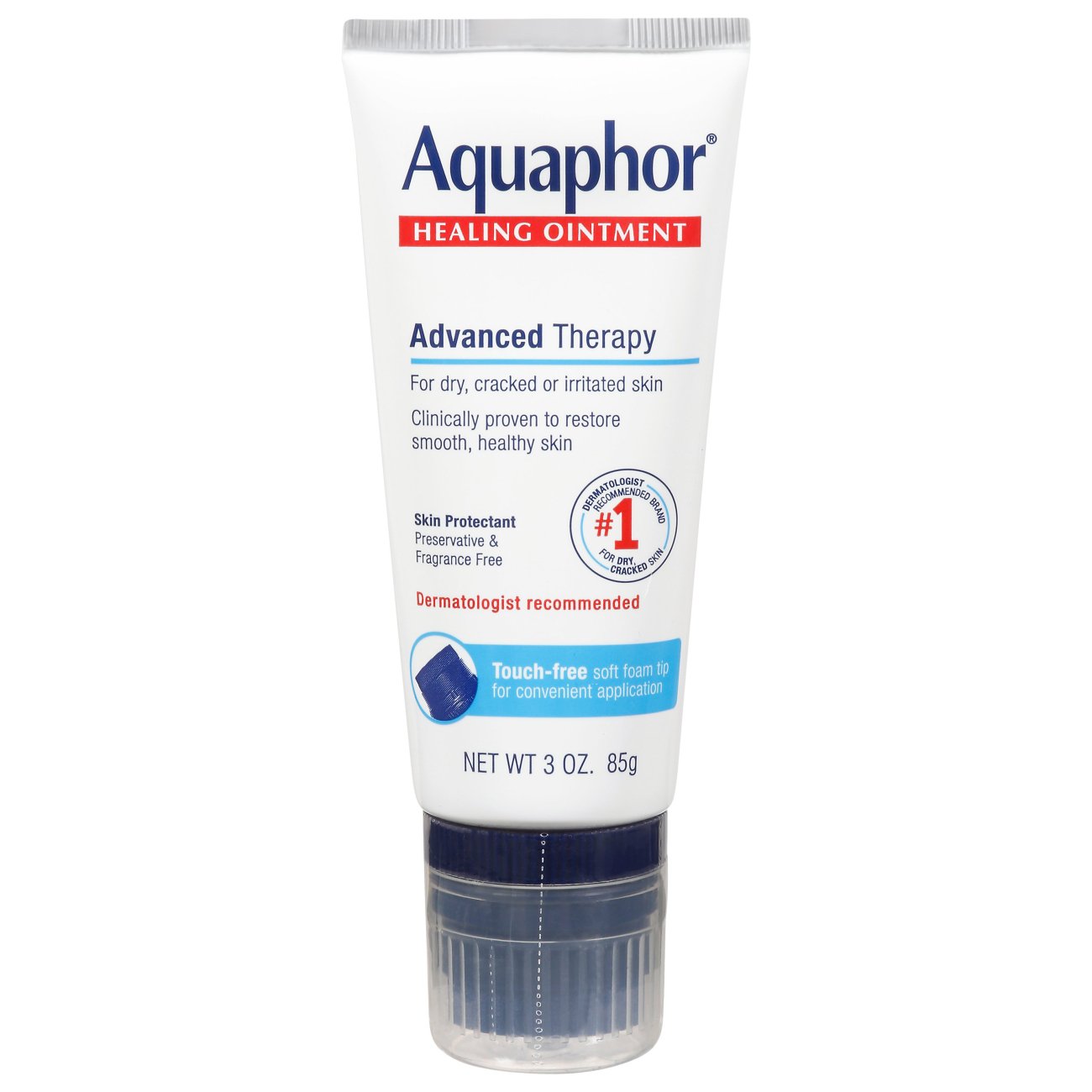 Aquaphor Advanced Therapy Healing Ointment with Touch Free Applicator