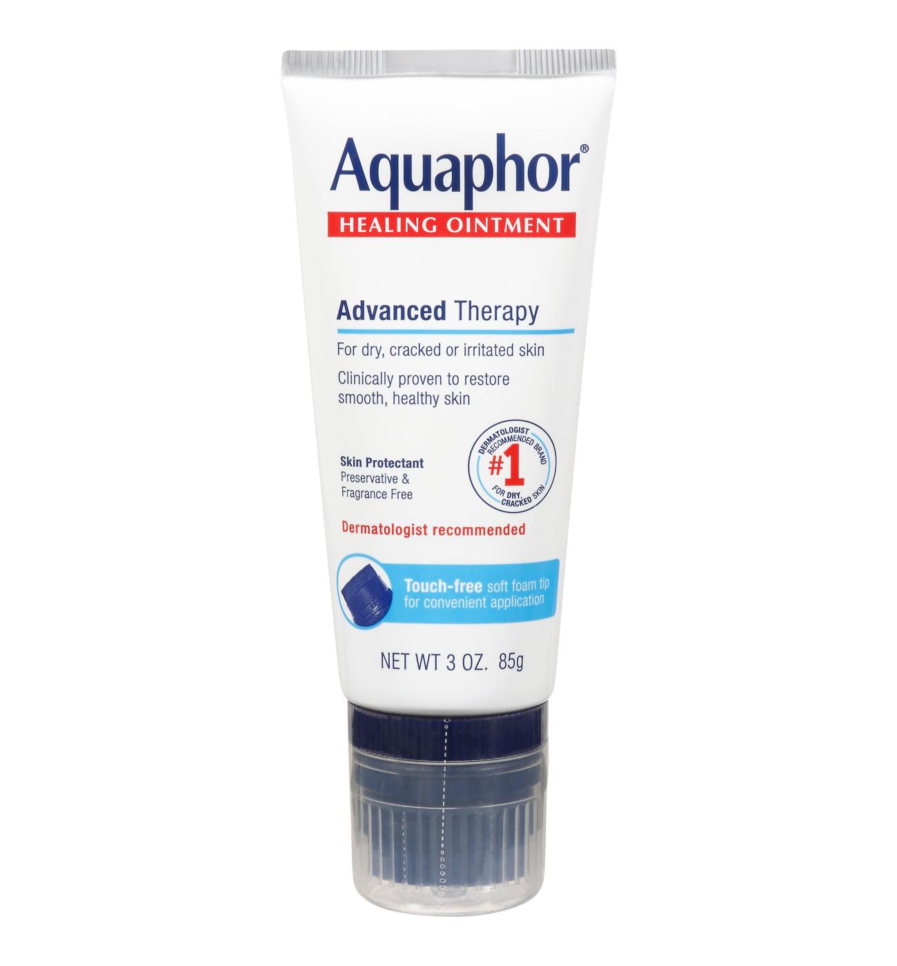 Aquaphor Advanced Therapy Healing Ointment with Touch-Free Applicator Tube; image 1 of 2