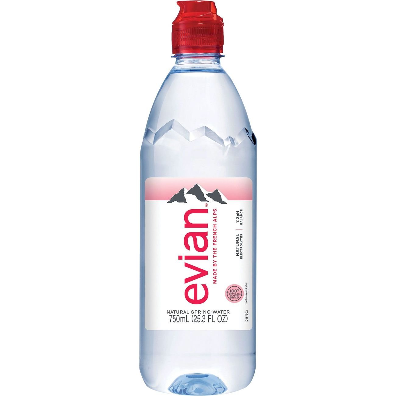 Evian Natural Spring Water Bottle, 750 mL