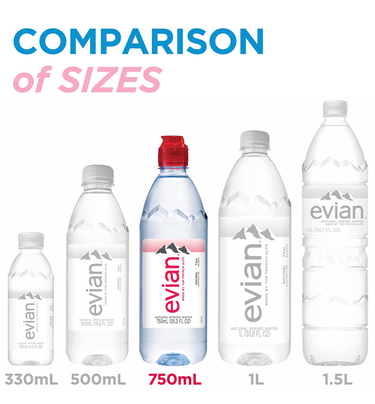 Evian Natural Spring Water Bottle; image 4 of 4