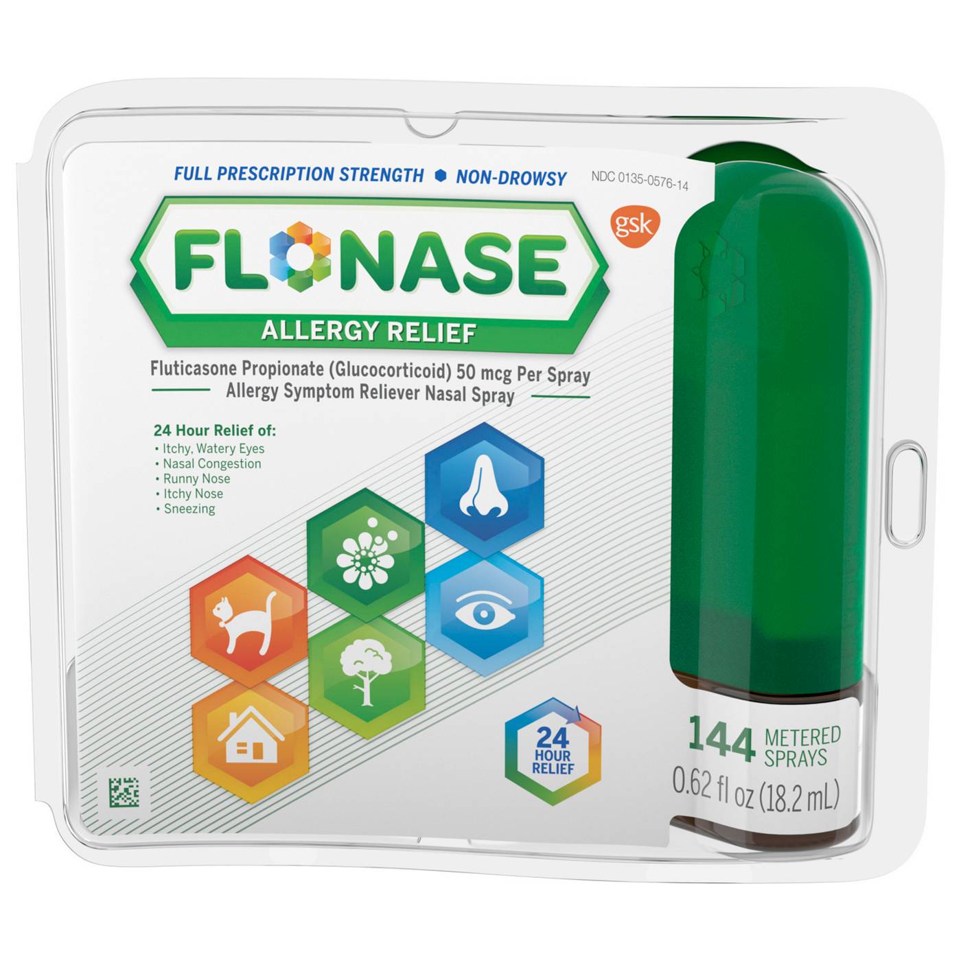 Flonase Allergy 24 Hour Relief Nasal Spray; image 1 of 8