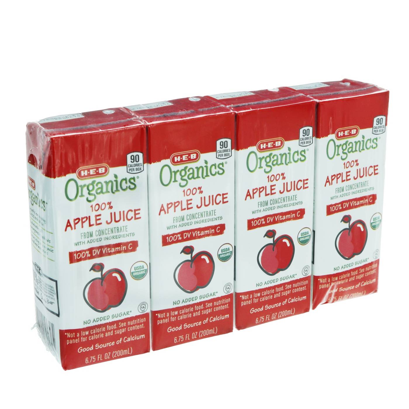 H-E-B Organics Apple Juice 6.75 oz Boxes; image 1 of 3