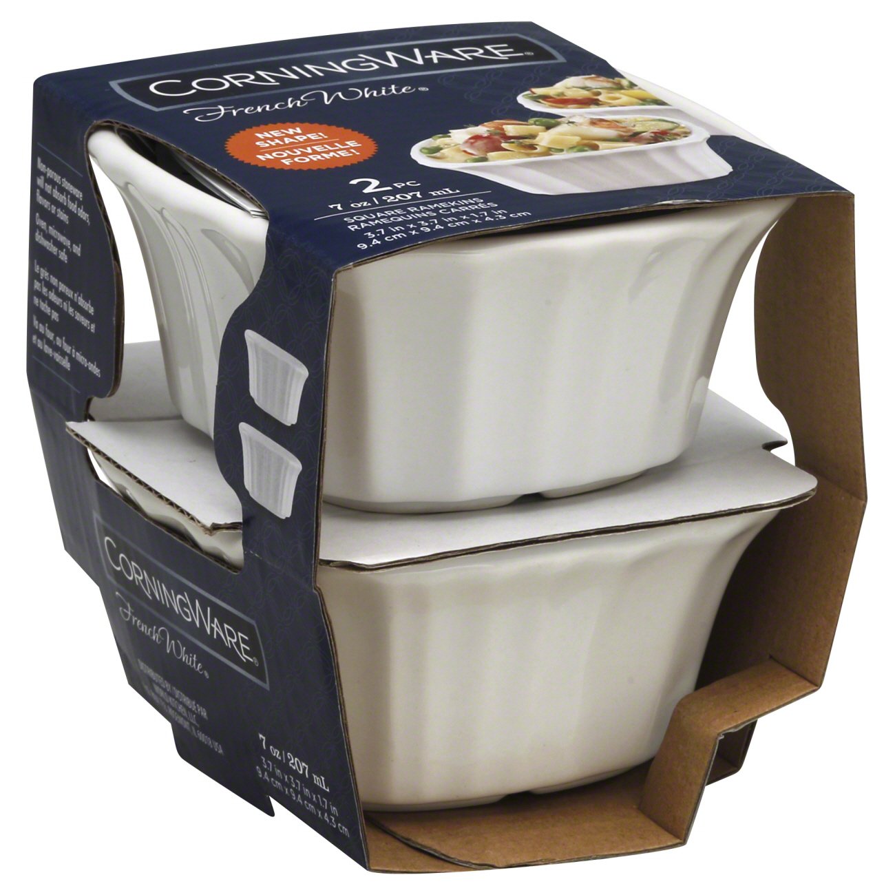CorningWare Corningware French White Square Ramekin Set 7oz Shop Pans