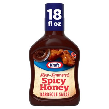 Kraft Slow-Simmered Spicy Honey Barbecue Sauce & Dip, 18 oz