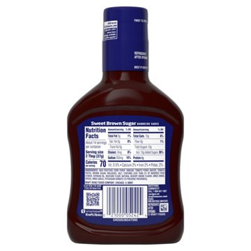 Kraft Sweet Brown Sugar Slow-Simmered Barbecue Sauce & Dip, 18 oz