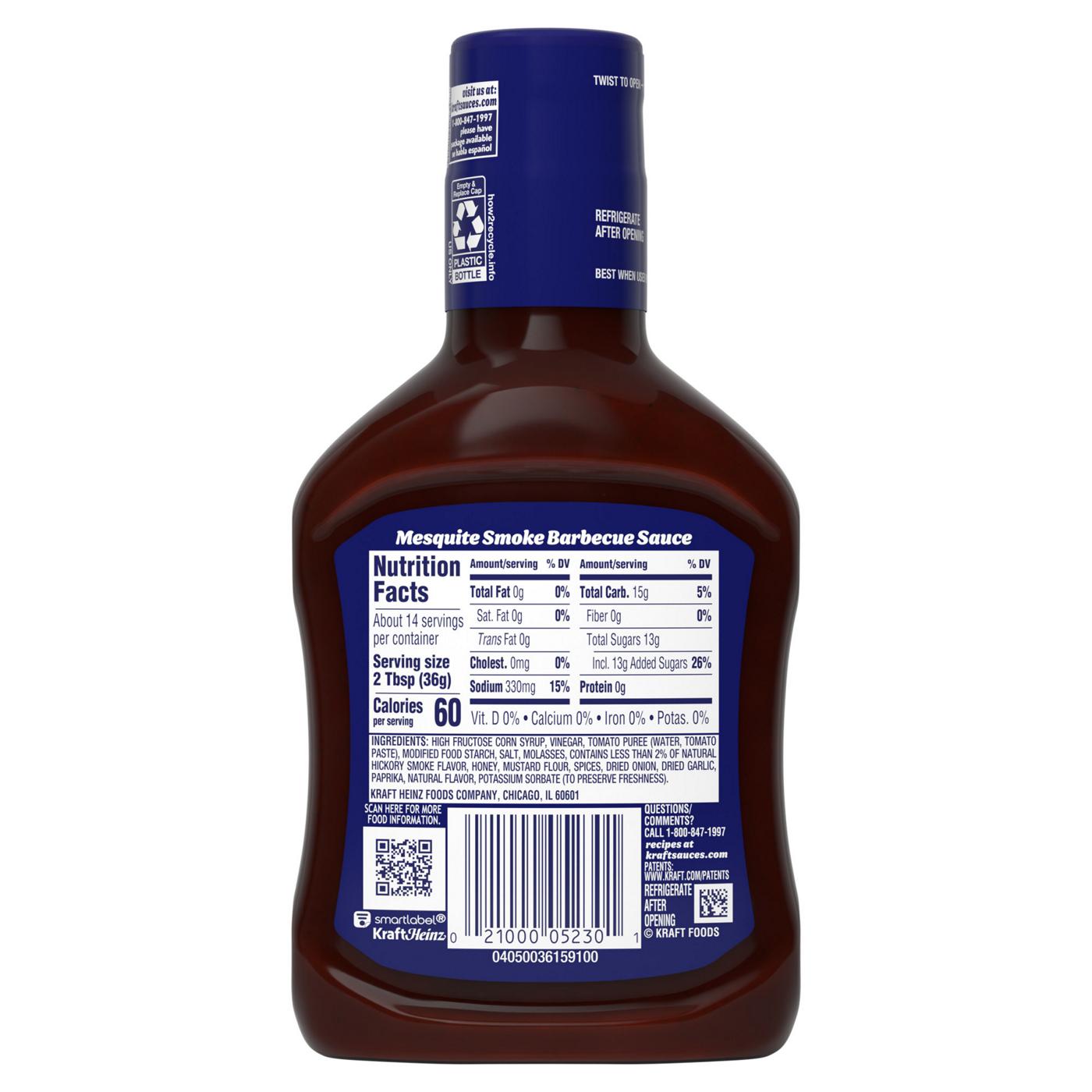 Kraft Slow-Simmered Mesquite Smoke Barbecue Sauce; image 2 of 2