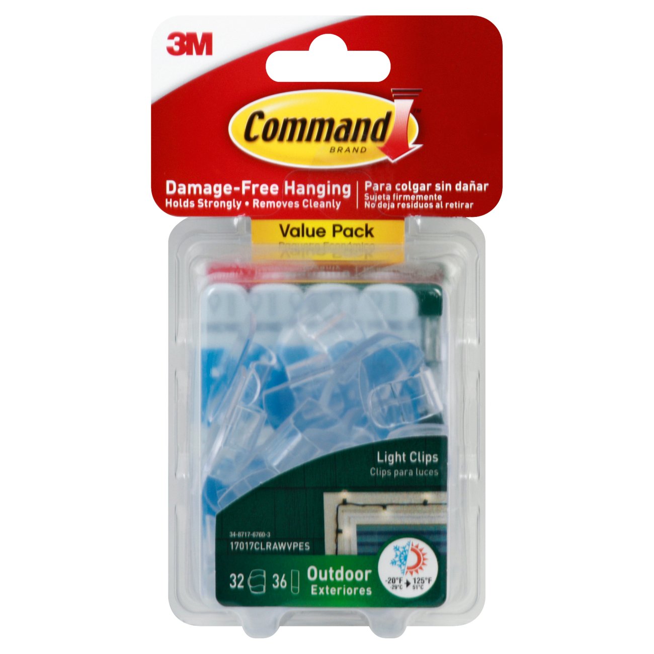 Command Outdoor Light Clips With Foam Strips Value Pack Shop Hooks