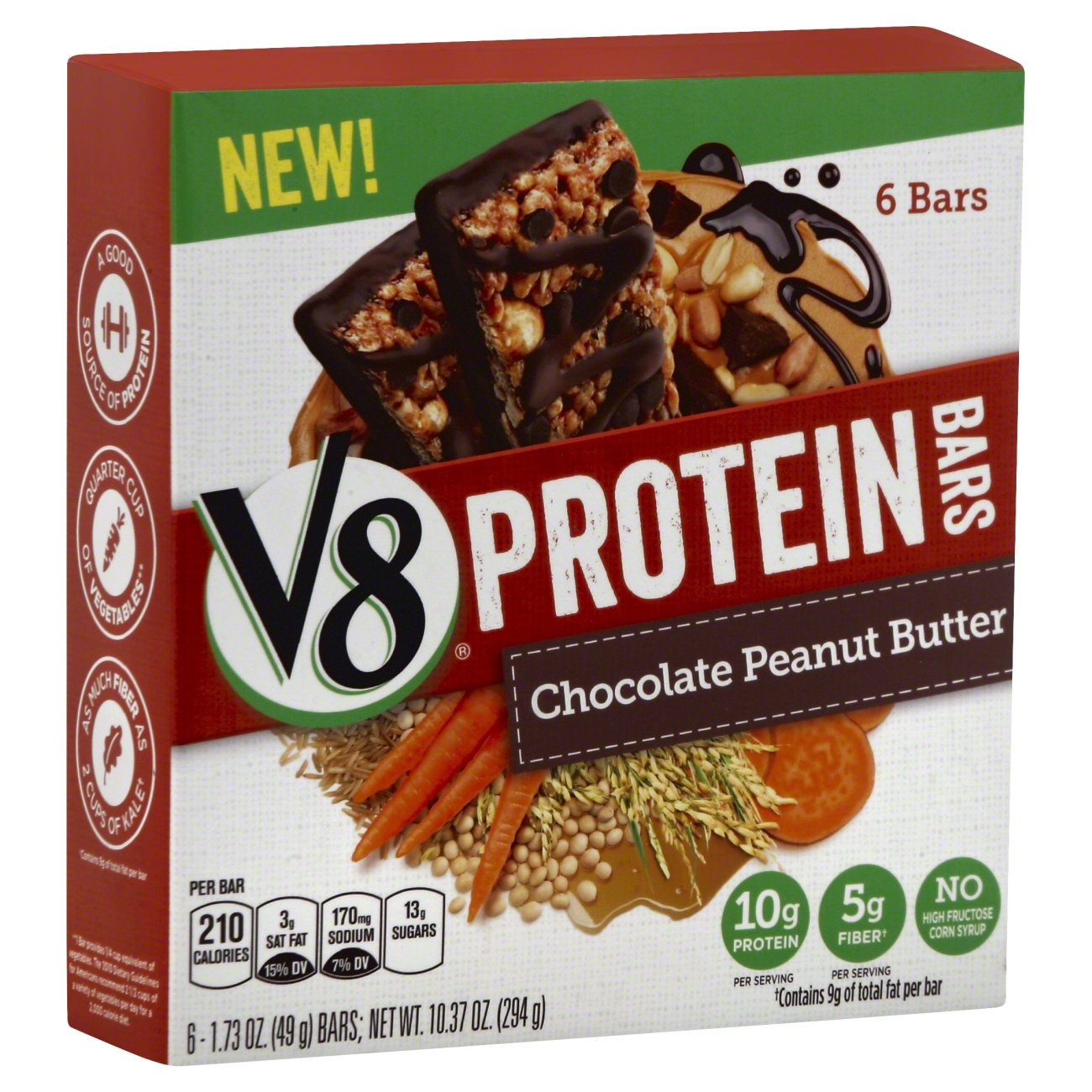 V8 Protein Bars Chocolate Peanut Butter Shop Diet & fitness at HEB