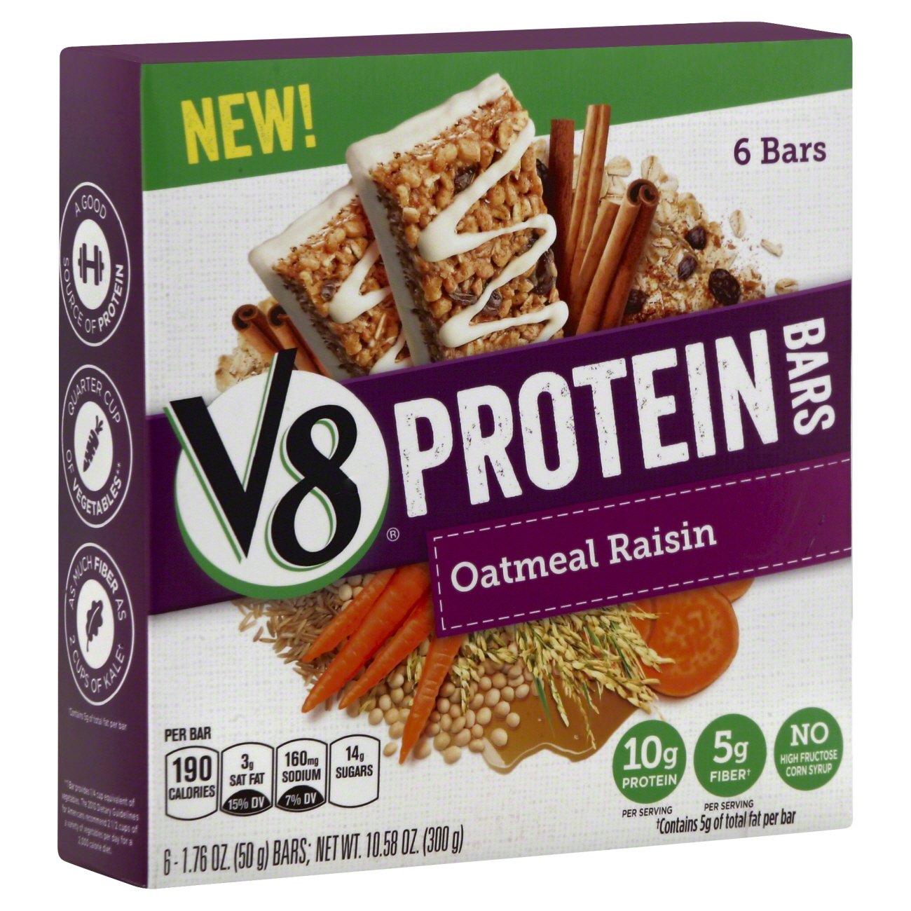 V8 Protein Bars Oatmeal Raisin Shop Diet & Fitness at HEB
