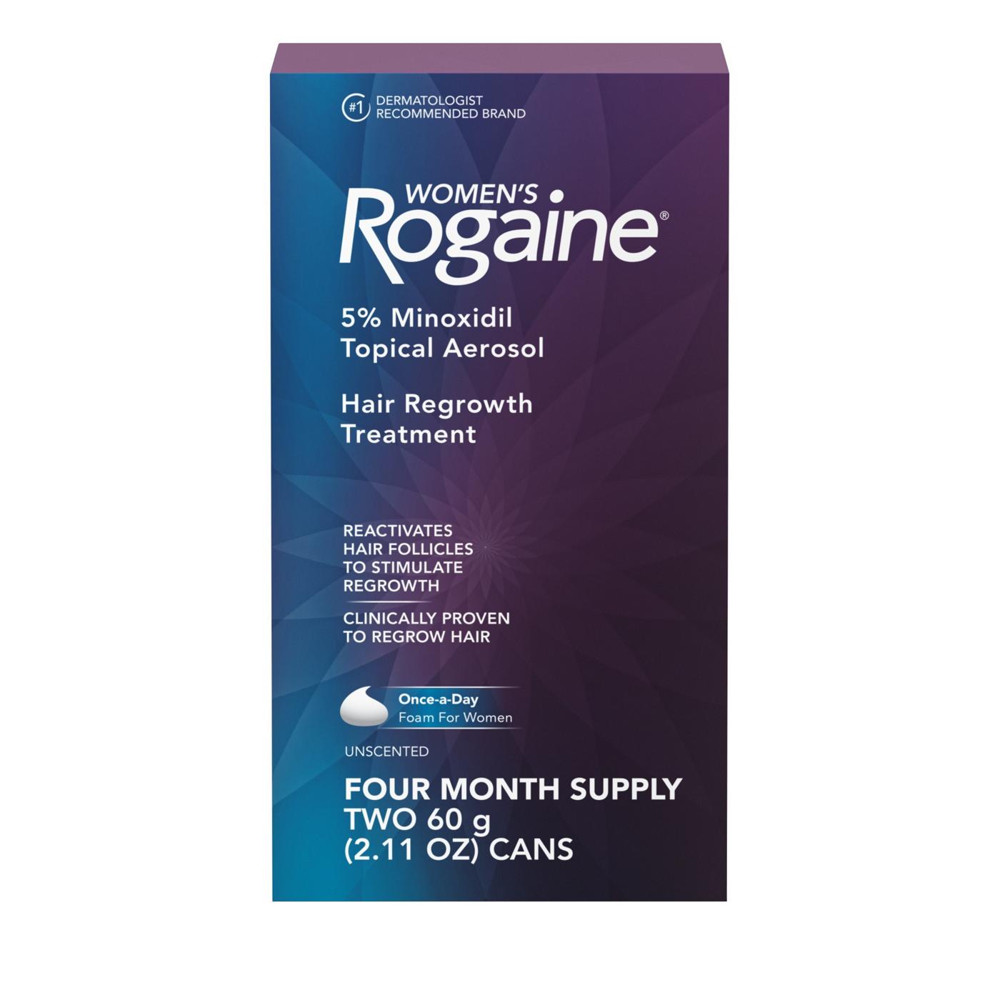 Rogaine Women's 5% Minoxidil Foam for Hair Regrowth; image 1 of 4