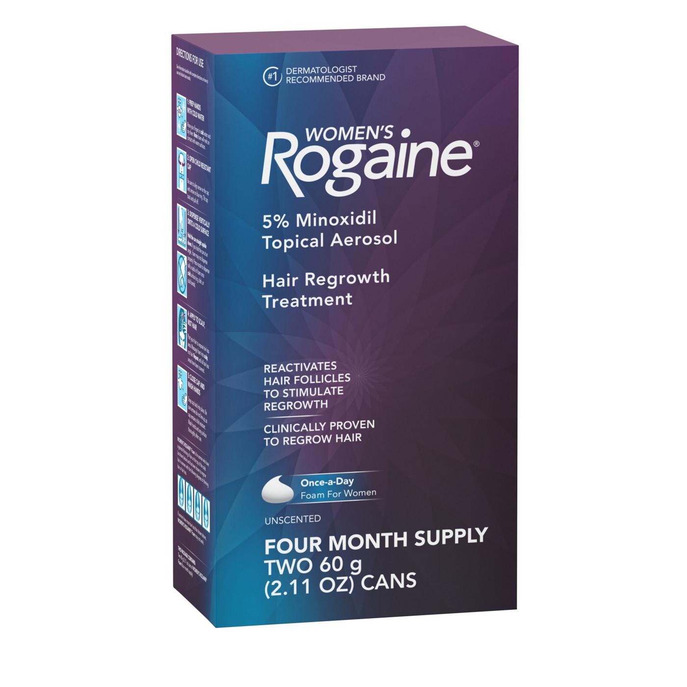 Rogaine Women's 5% Minoxidil Foam for Hair Regrowth; image 3 of 4