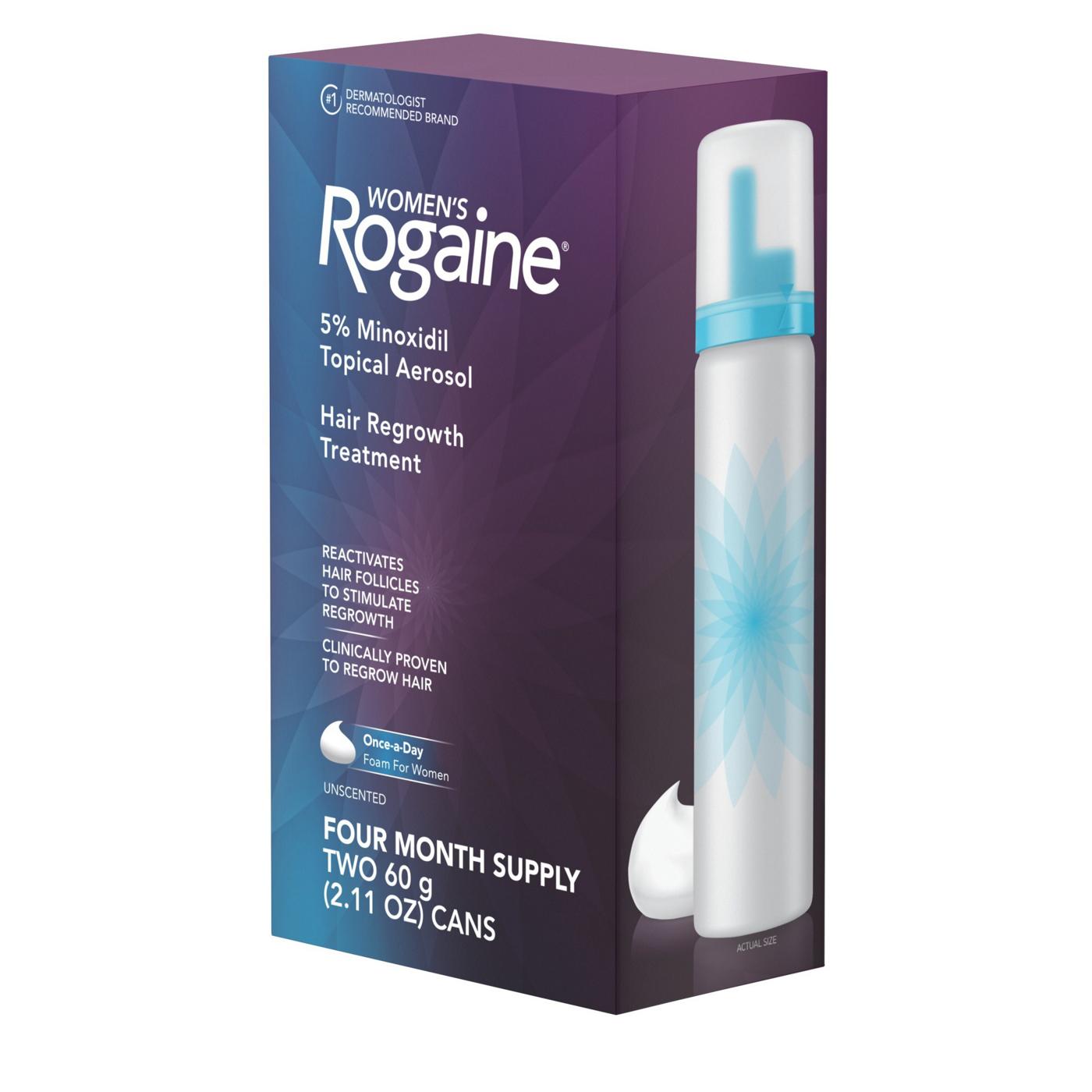 Rogaine Women's 5% Minoxidil Foam for Hair Regrowth; image 4 of 4