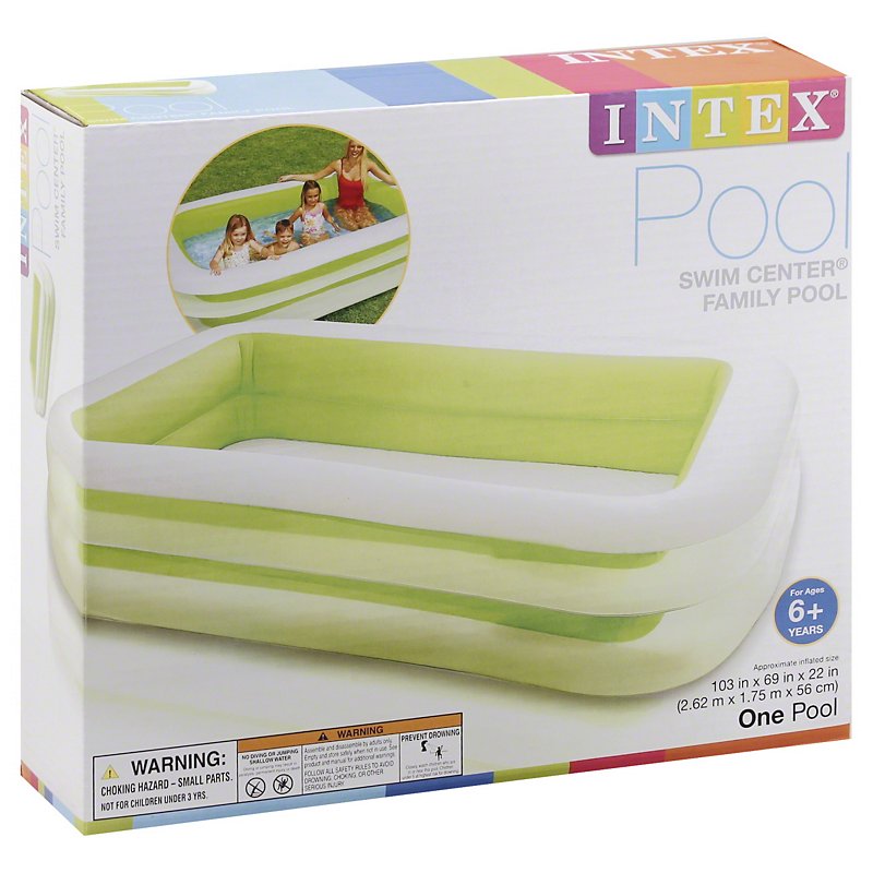 Intex Swim Center Family Inflatable Swimming Pool 103in X 69in X 22in NEW 