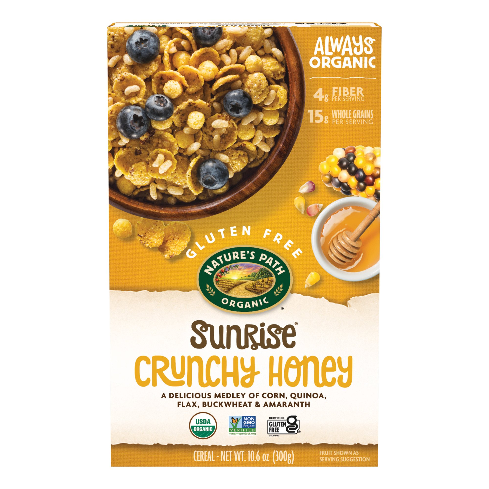 Nature S Path Organic Gluten Free Sunrise Crunchy Honey Cereal Shop Cereal Breakfast At H E B