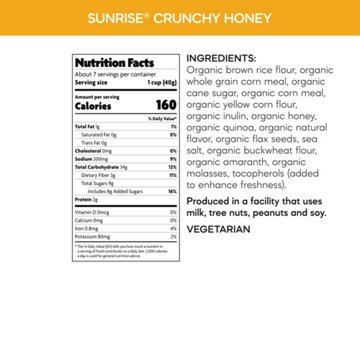 Nature's Path Organic Gluten Free Sunrise Crunchy Honey Cereal