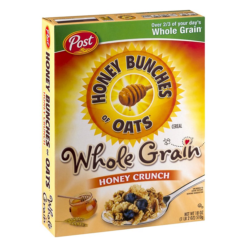Post Honey Bunches Of Oats Whole Grain Honey Crunch Cereal Shop Cereal At H E B