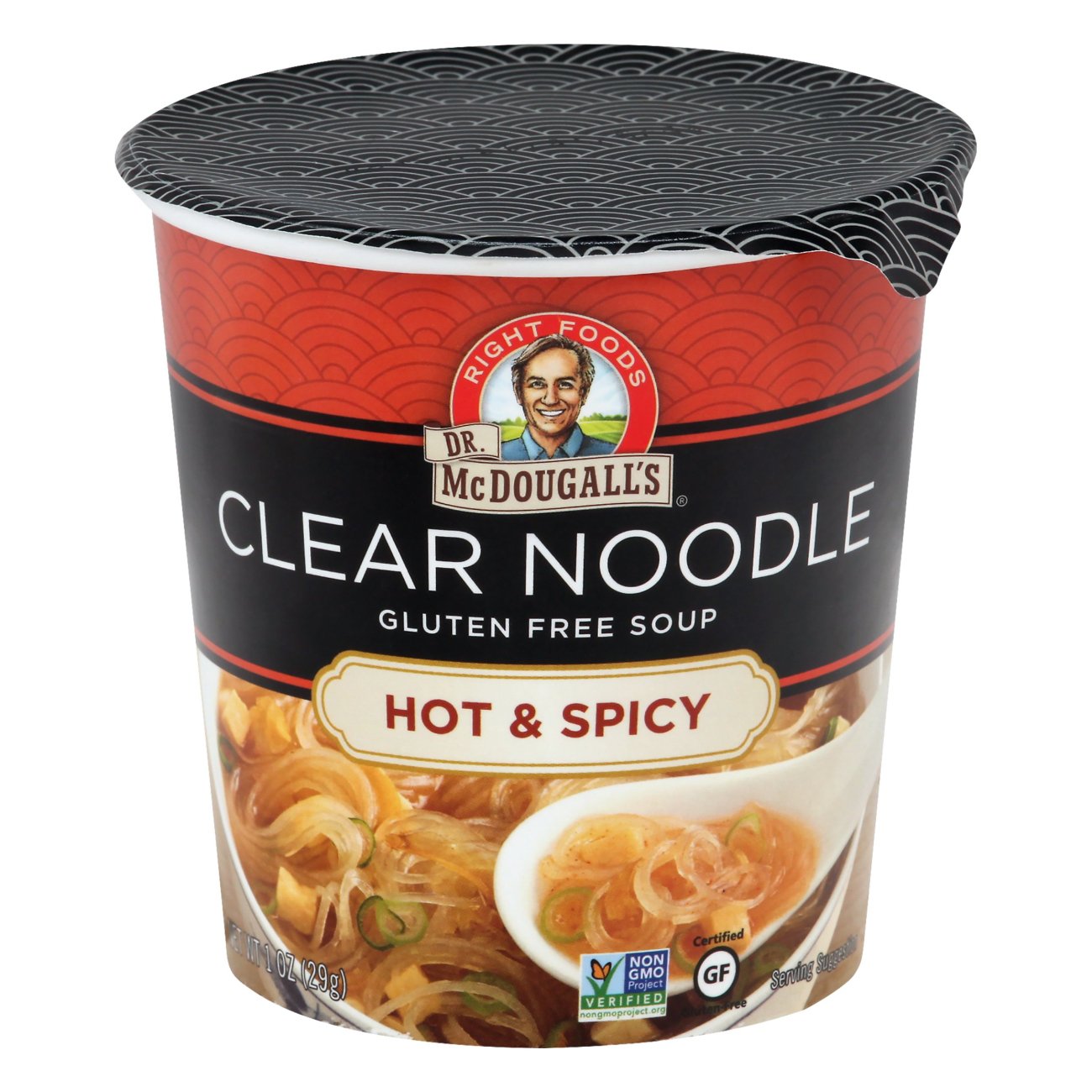 Dr. McDougall's Clear Noodle Hot & Spicy Gluten Free Soup Shop Soups