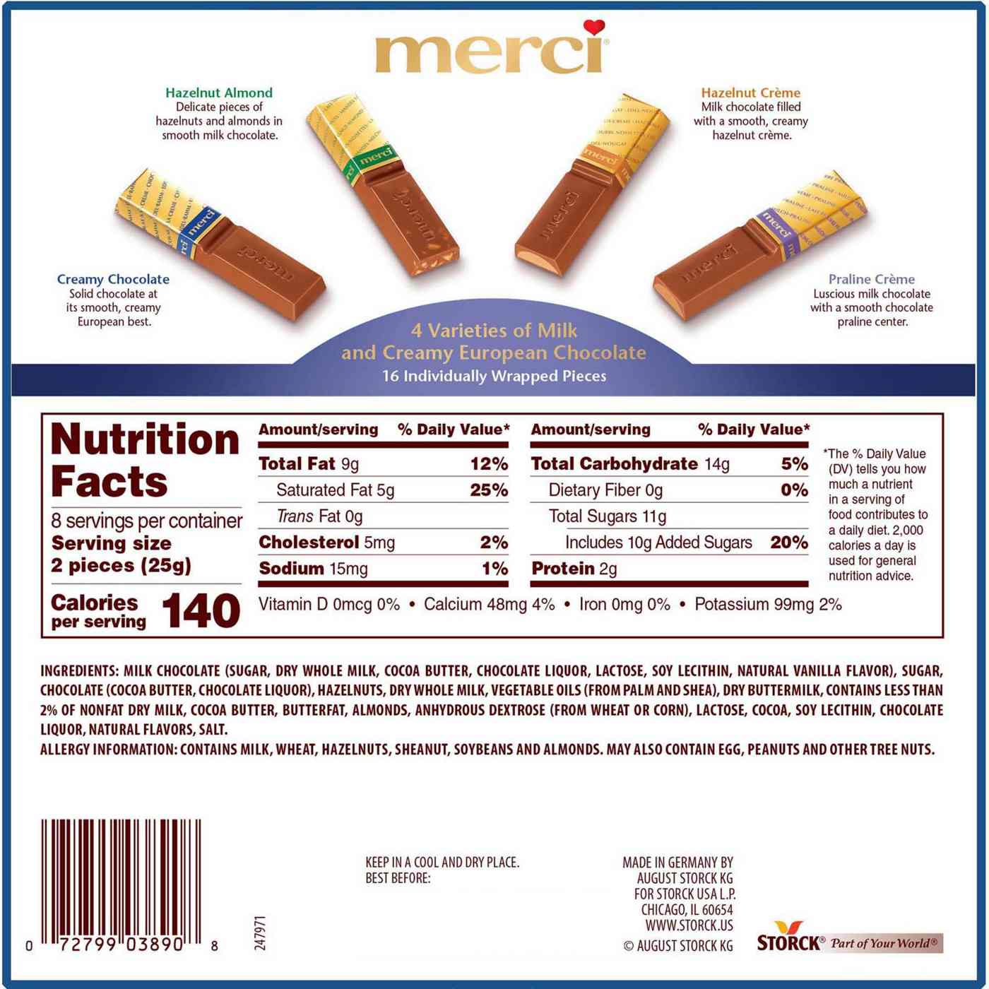 merci Finest Assorted Milk Chocolate Candy Gift Box; image 2 of 6