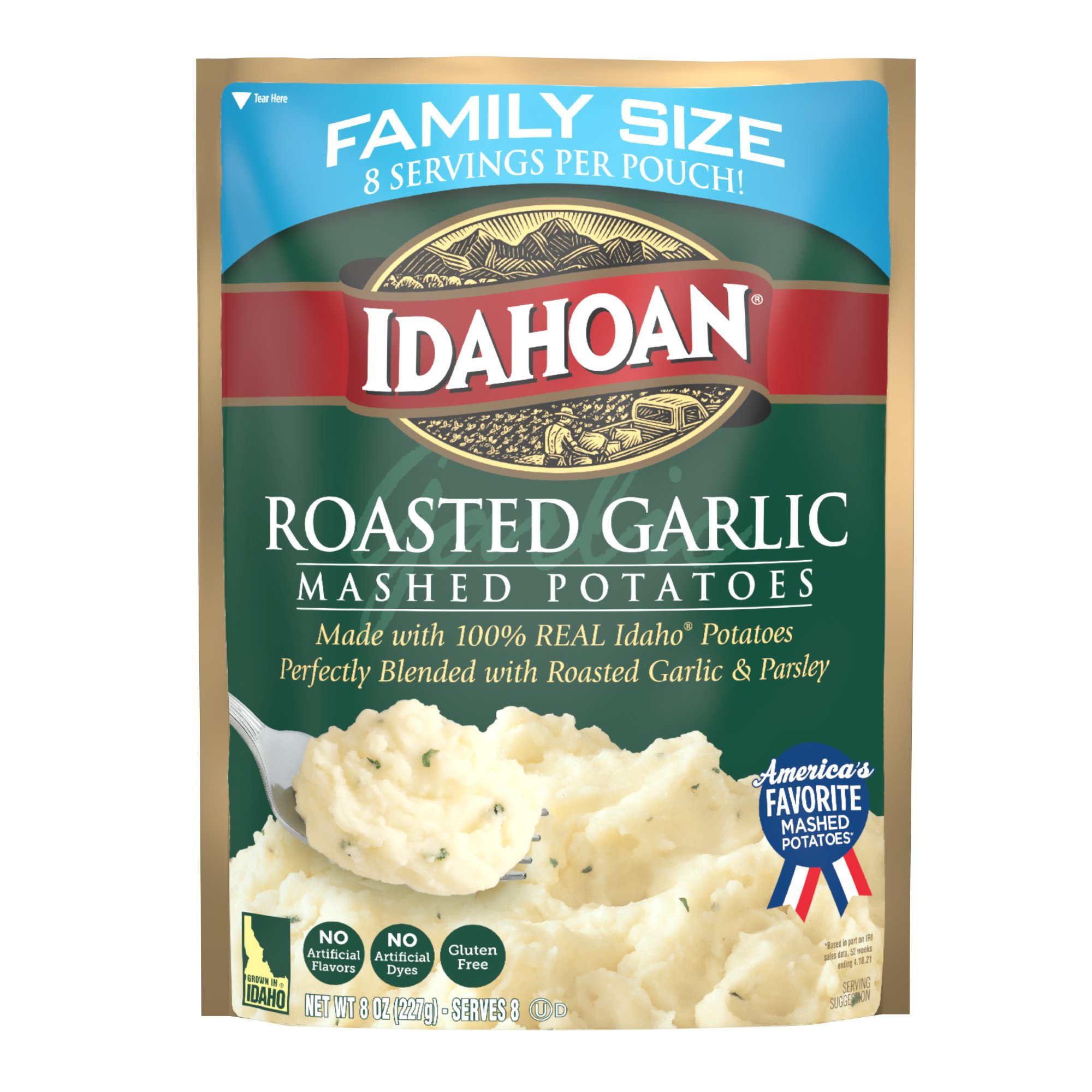 Idahoan Family Size Roasted Garlic Mashed Potatoes - Shop Pantry Meals at  H-E-B