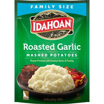 Idahoan Roasted Garlic Mashed Potatoes Family Size, 8 oz