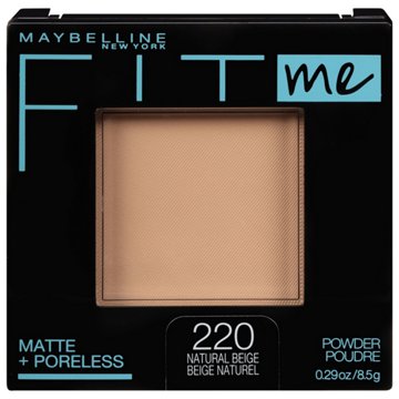 Maybelline Fit Me Matte + Poreless Powder - 220 Natural Beige, 0.29 oz