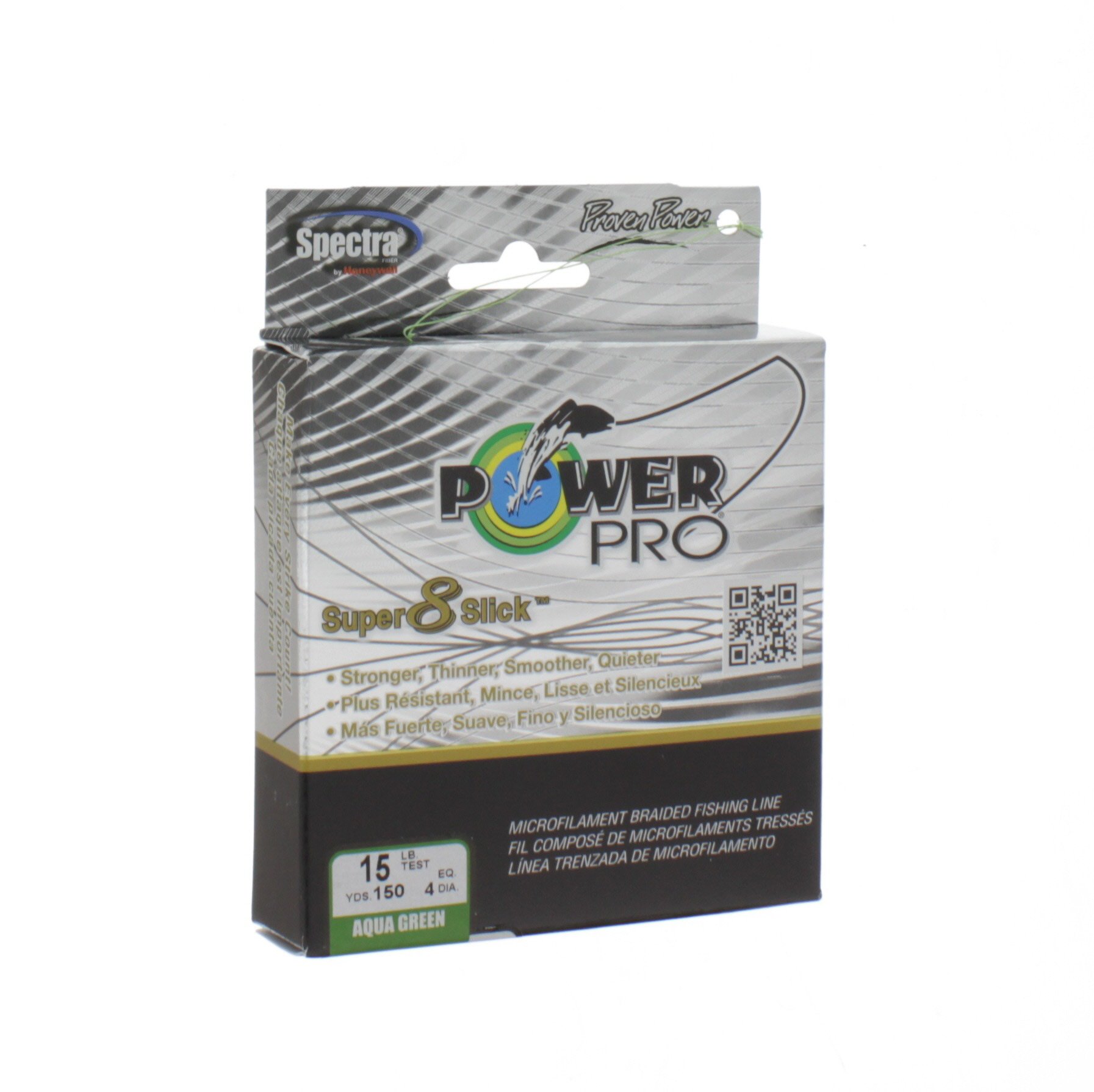 PowerPro Super 8 Slick Fishing Line, Aqua Green 15lb 150yds Shop