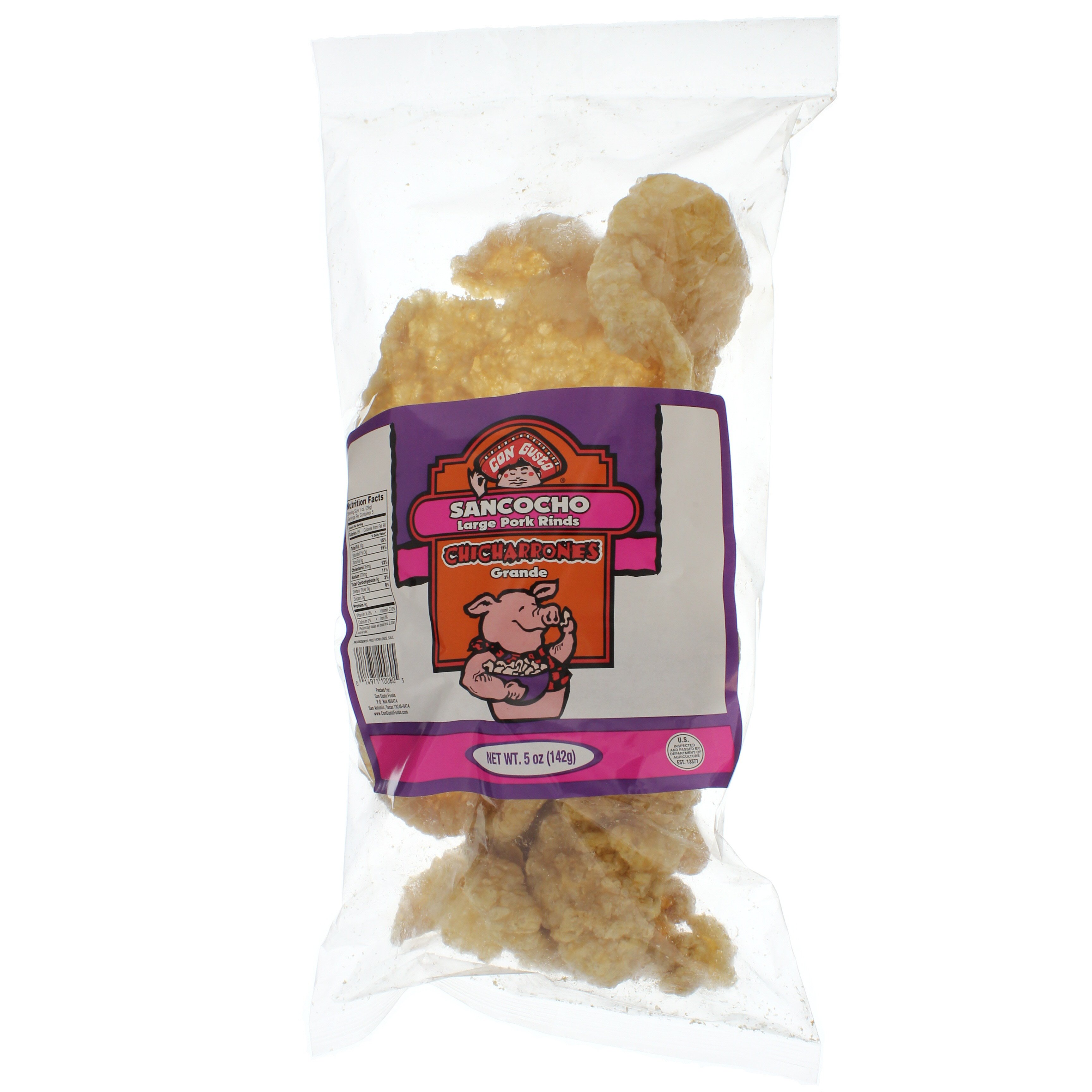 Con Gusto Sancocho Chicharrones Large Pork Rinds Shop Chips at HEB
