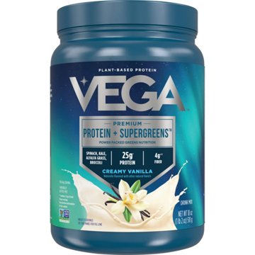 Vega Plant-Based 25g Protein & Greens Drink Mix - Creamy Vanilla, 18 oz
