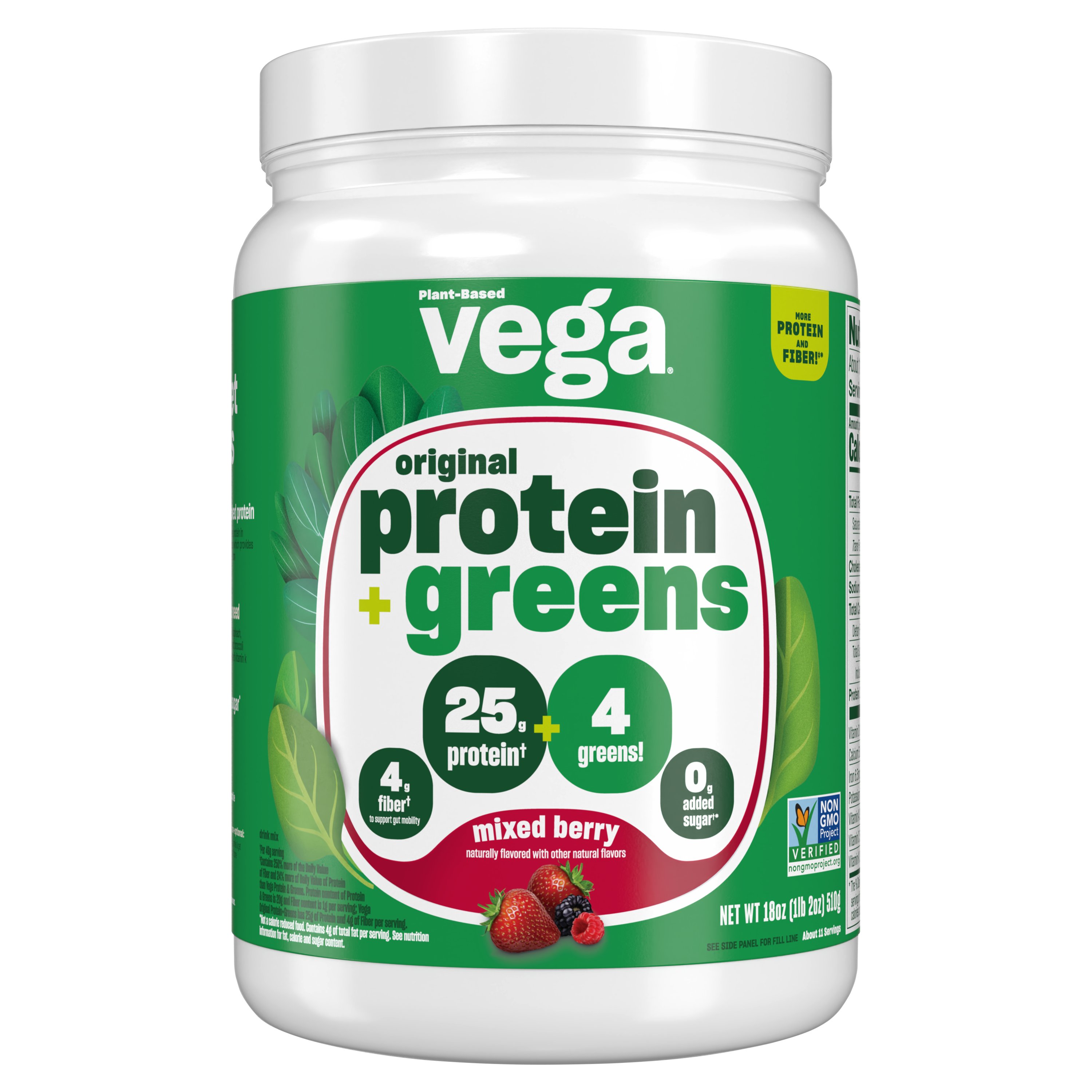 Vega Protein & Greens Berry Nutritional Shake - Shop Diet & Fitness at