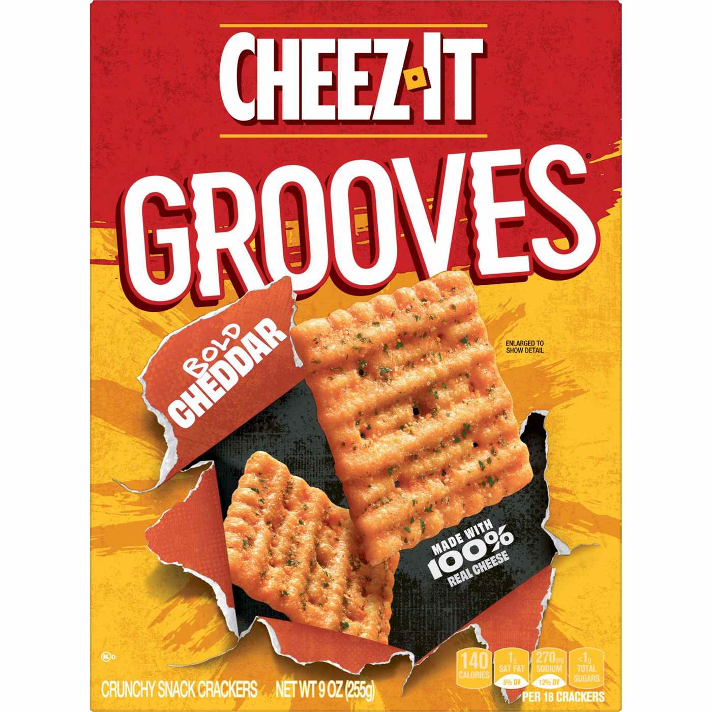 Cheez-It Grooves Bold Cheddar Cheese Crackers; image 1 of 5