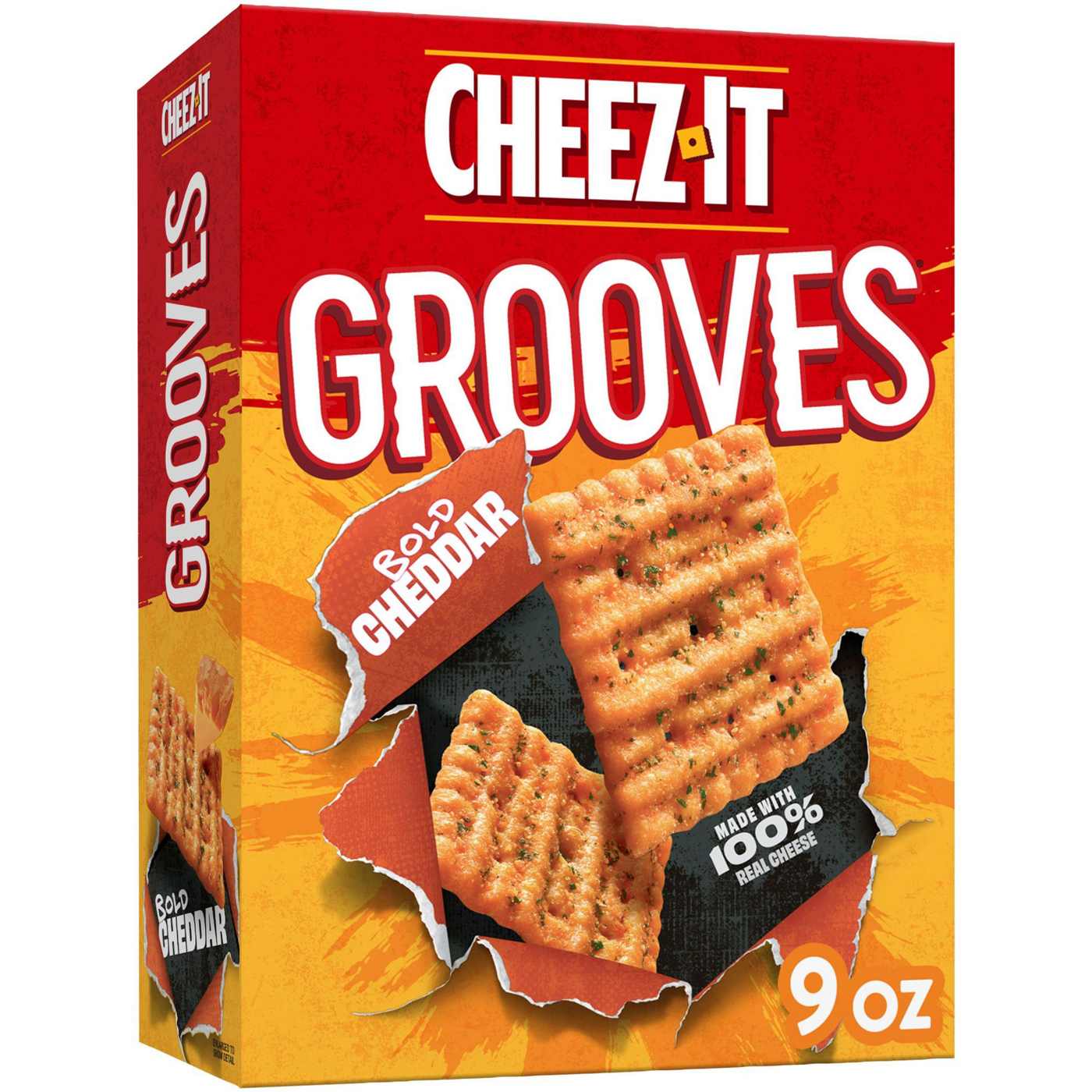 Cheez-It Grooves Bold Cheddar Cheese Crackers; image 2 of 5