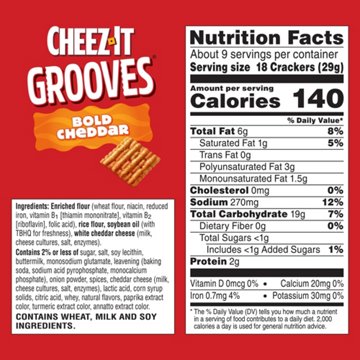 Cheez-It Grooves Bold Cheddar Cheese Crackers