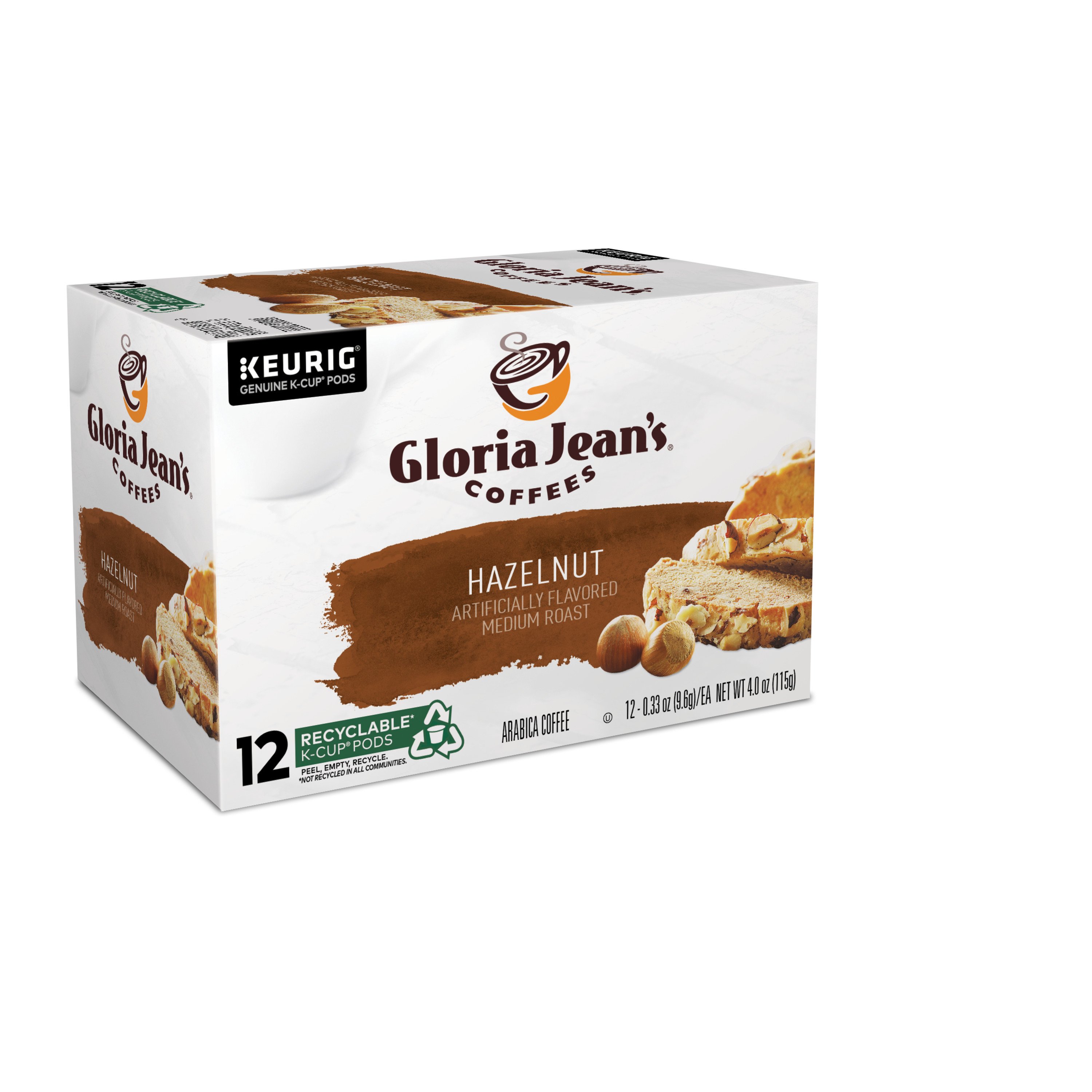 Gloria Jean's Hazelnut Medium Roast Single Serve Coffee K Cups