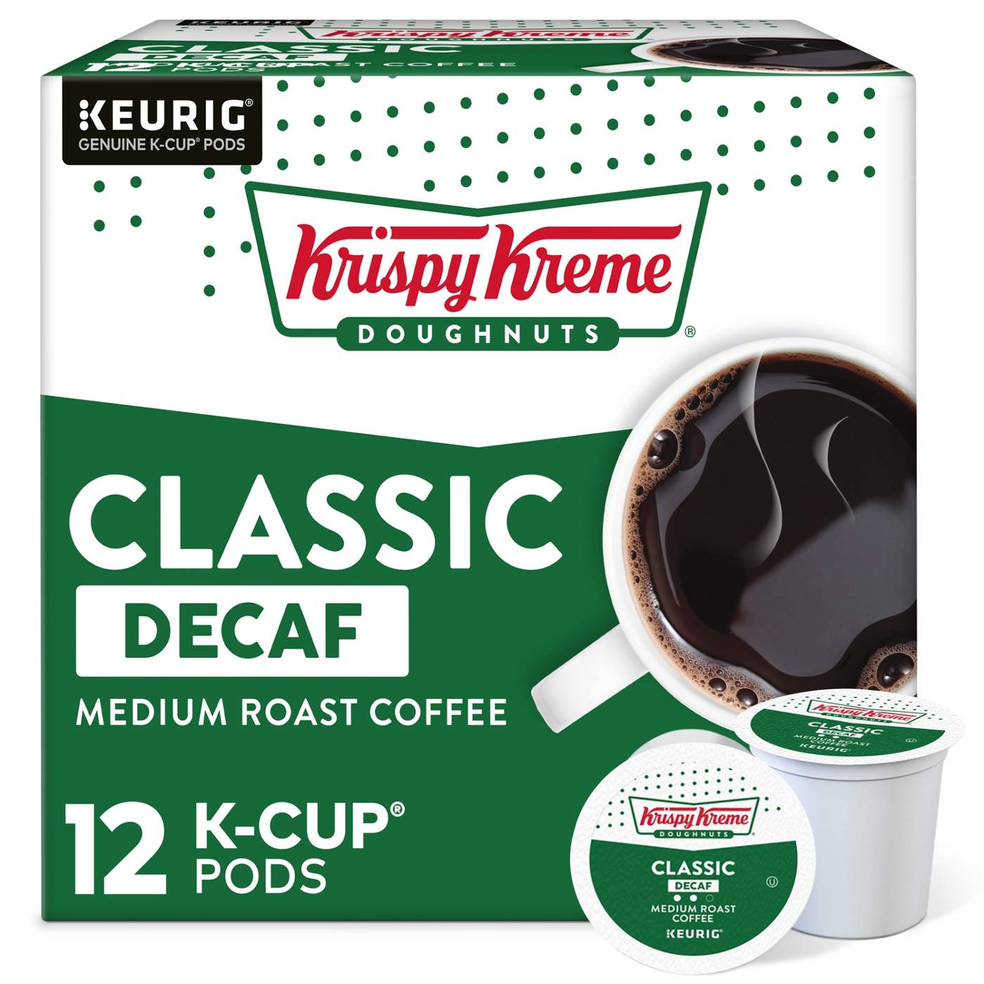 Krispy Kreme Classic Decaf Medium Roast Single Serve Coffee K Cups; image 1 of 5