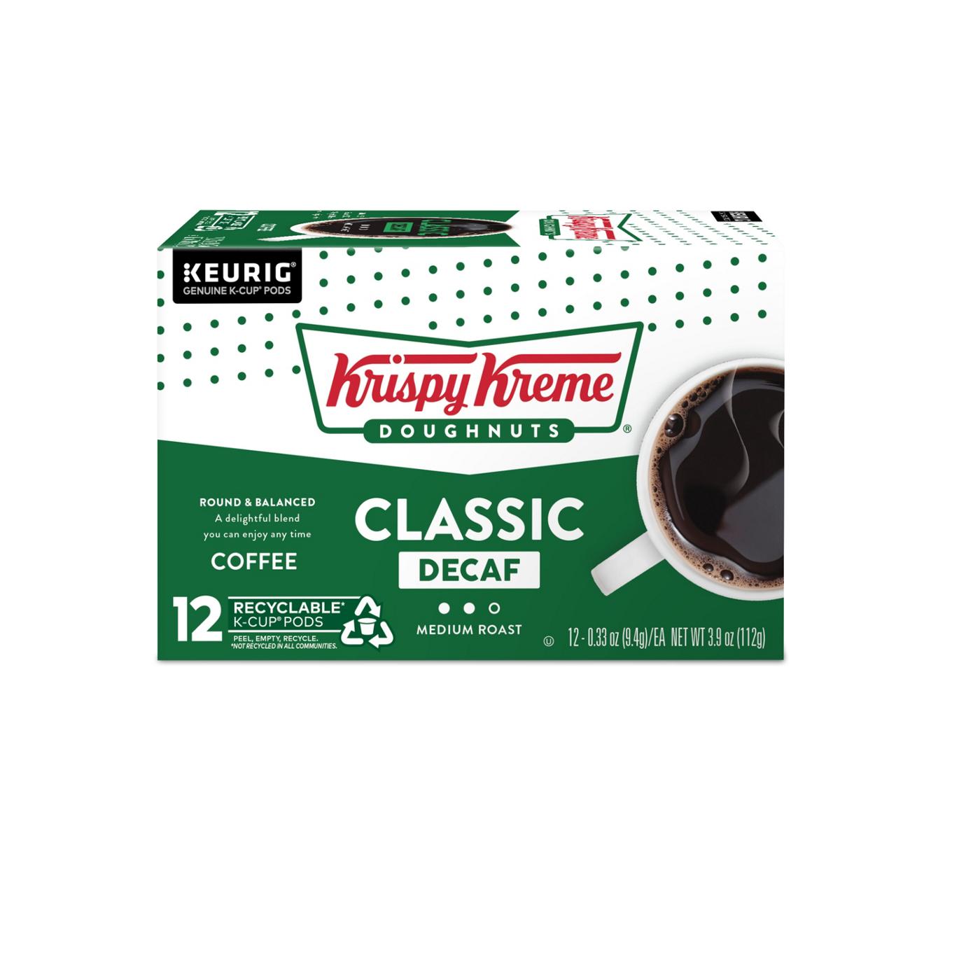 Krispy Kreme Classic Decaf Medium Roast Single Serve Coffee K Cups; image 3 of 5