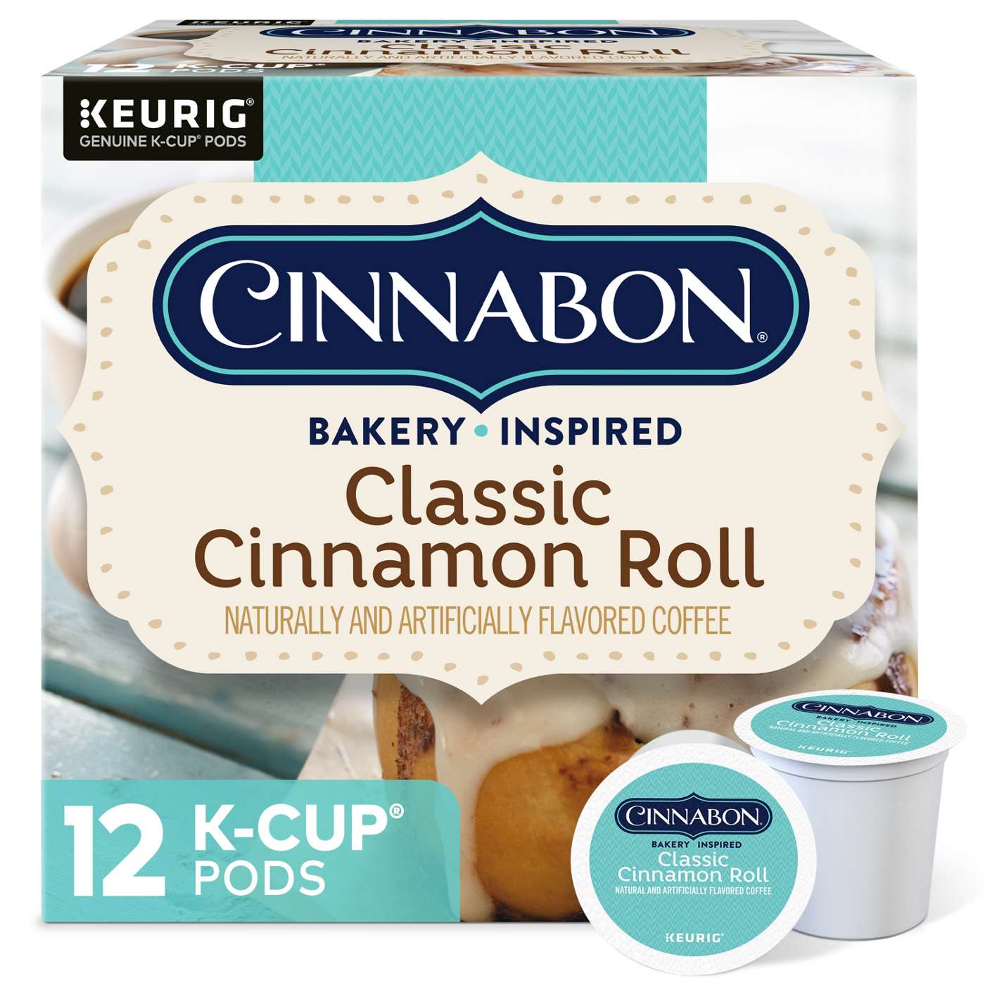 Cinnabon Classic Cinnamon Roll Light Roast Single Serve Coffee K Cups; image 1 of 5