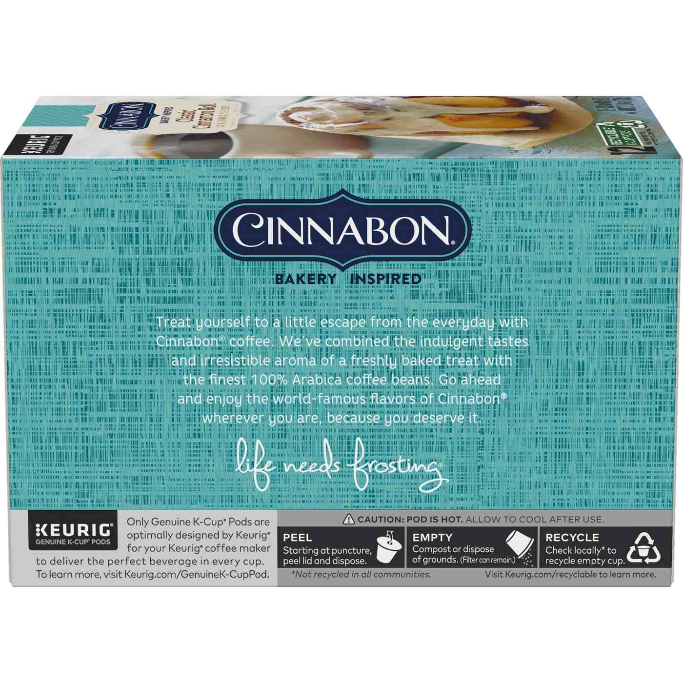 Cinnabon Classic Cinnamon Roll Light Roast Single Serve Coffee K Cups; image 2 of 5