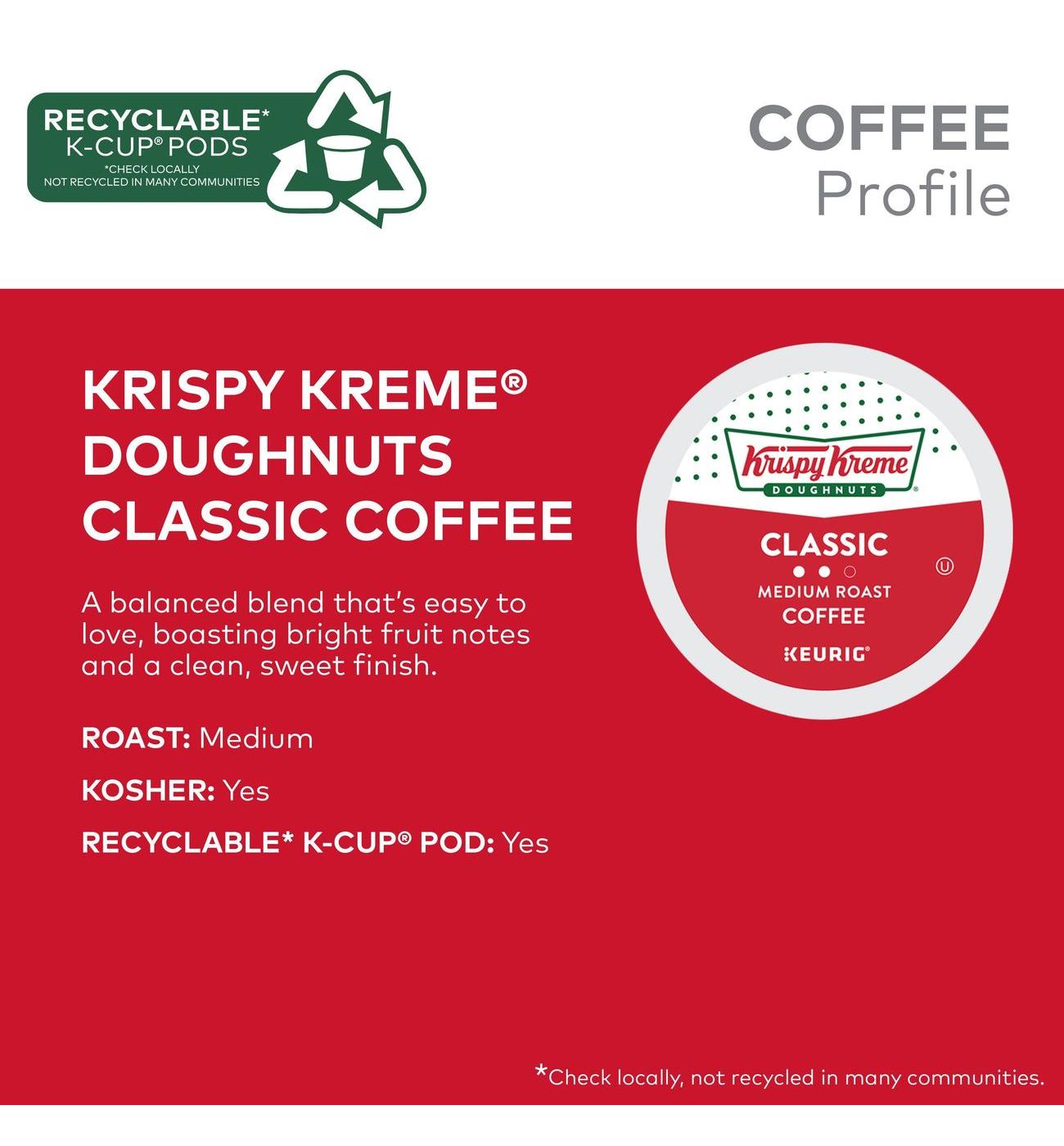 Krispy Kreme Classic Medium Roast Single Serve Coffee K Cups; image 12 of 12