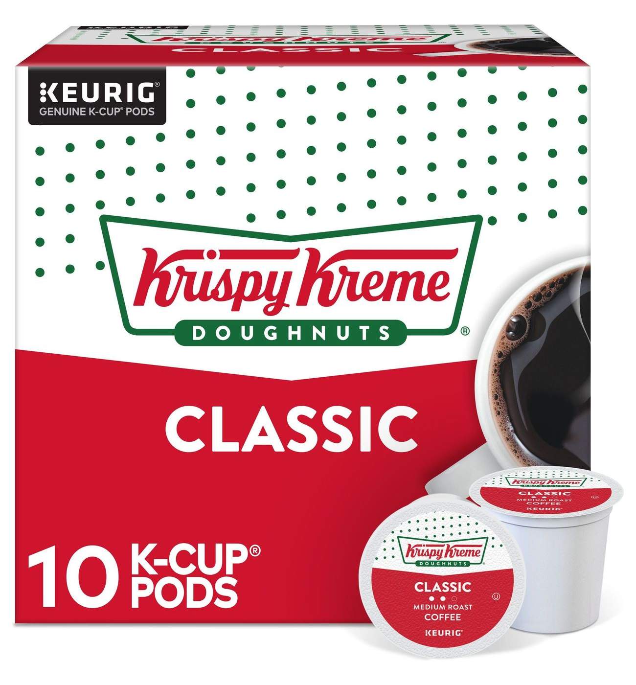 Krispy Kreme Classic Medium Roast Single Serve Coffee K Cups; image 1 of 12