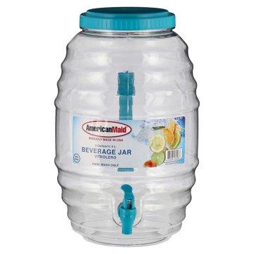 American Maid Plastic Beverage Jar with Spigot, Assorted, 3 gal