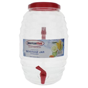 American Maid Plastic Beverage Jar with Spigot, Assorted, 3 gal