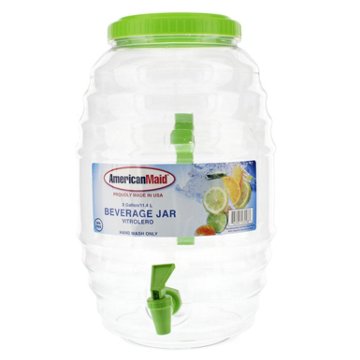 American Maid Plastic Beverage Jar with Spigot, Assorted, 3 gal