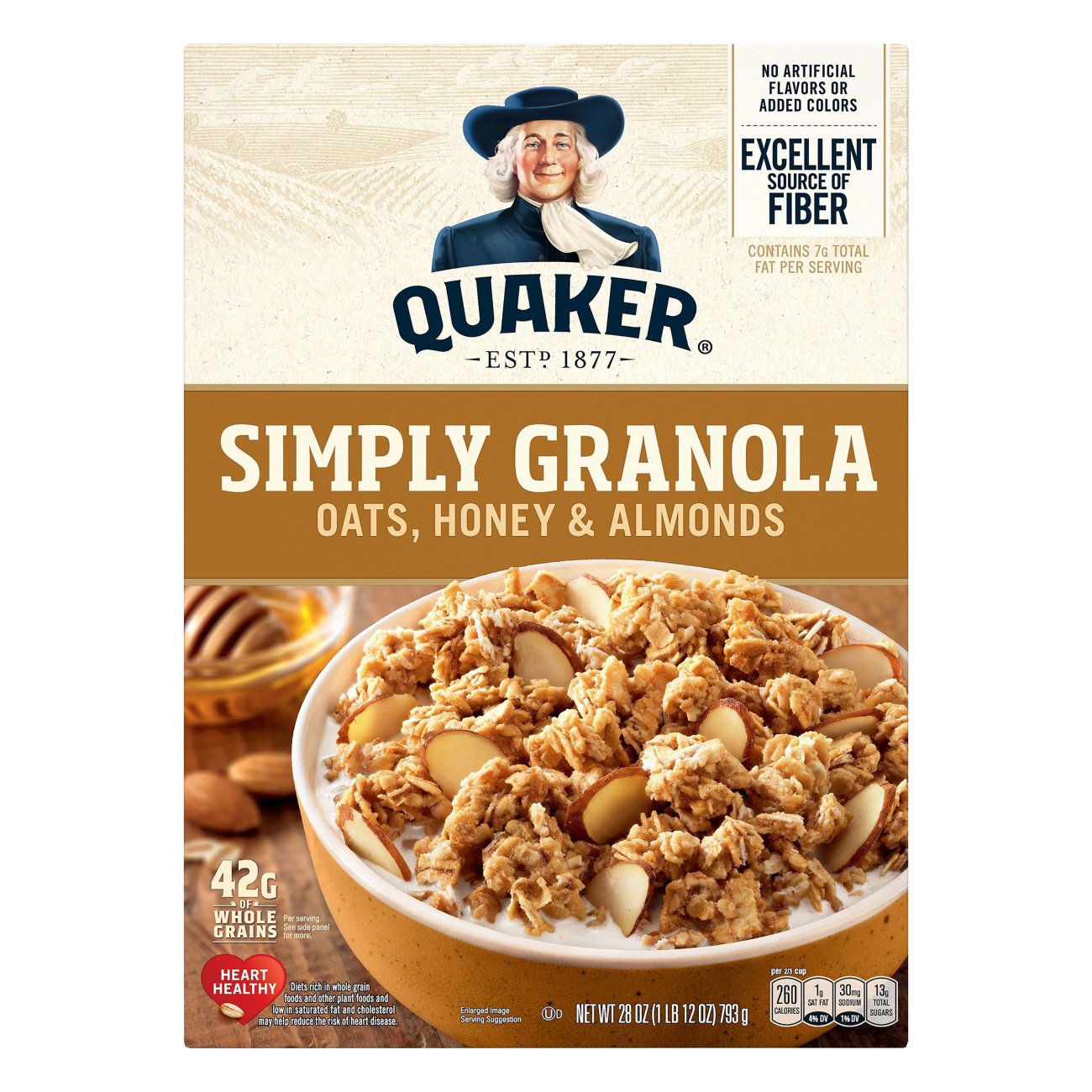 Quaker Simply Granola Oats Honey & Almonds Cereal - Shop Cereal at H-E-B