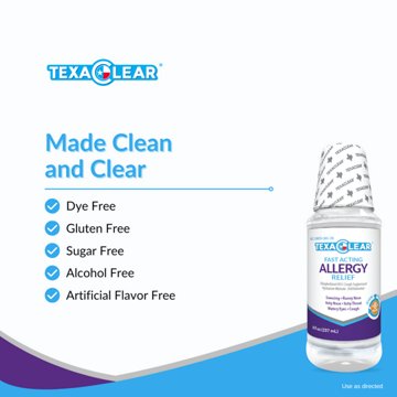 TexaClear Allergy Relief Liquid, 8 oz