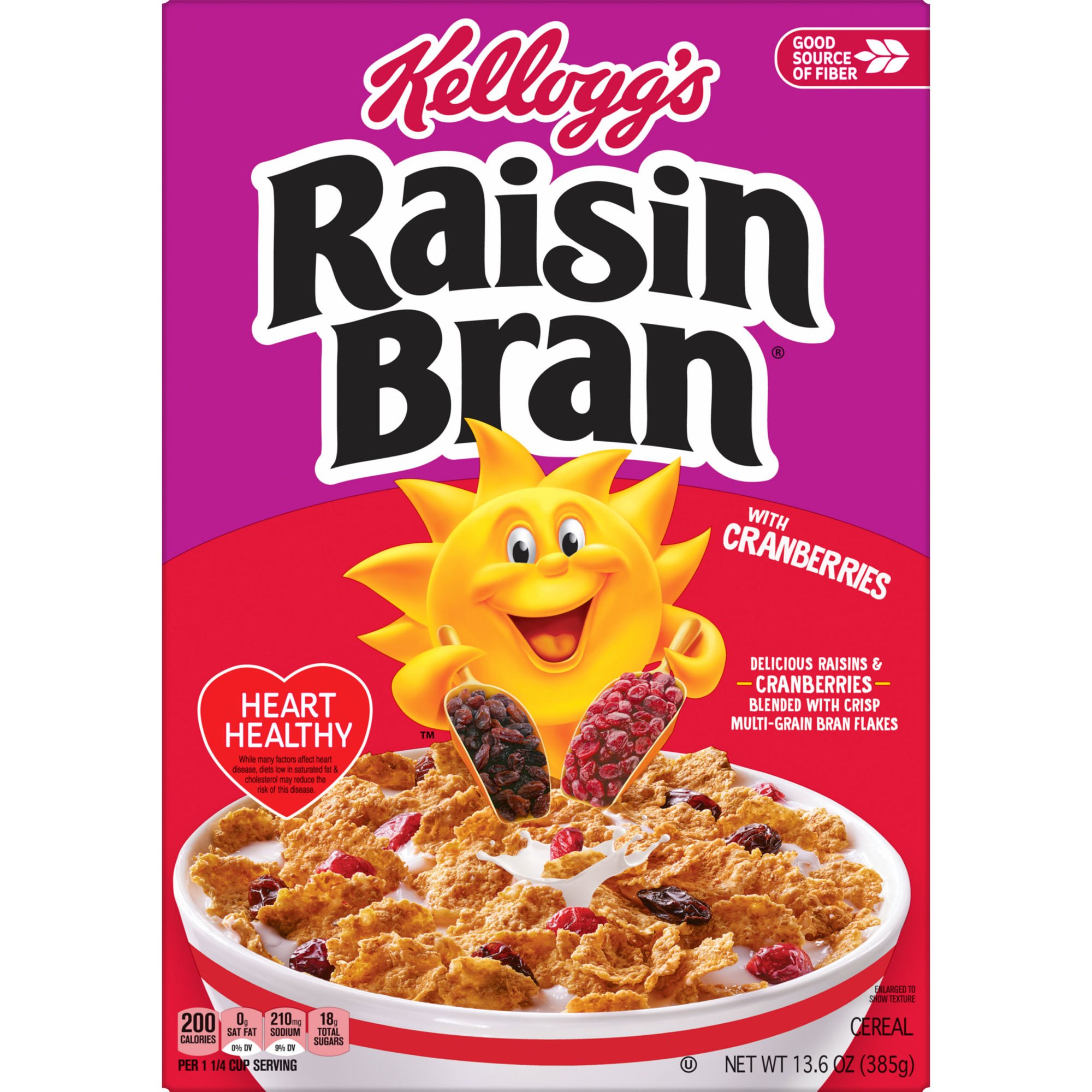 Kellogg's Raisin Bran Breakfast Cereal with Cranberries Shop Cereal
