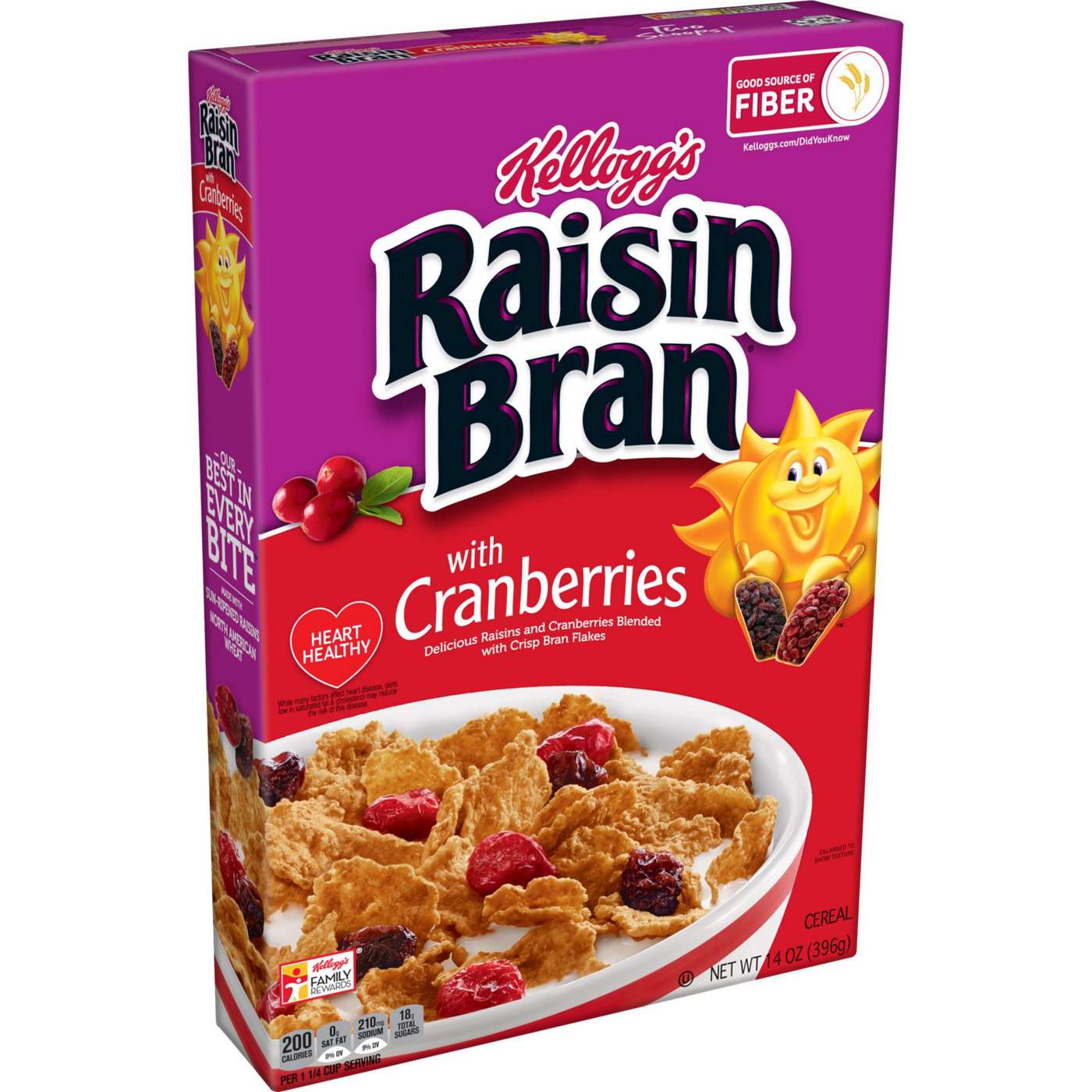 Kellogg's Raisin Bran Original with Cranberries Cold Breakfast Cereal; image 1 of 5