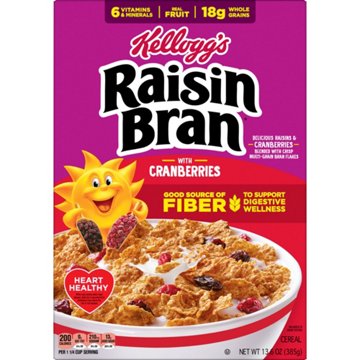 Kellogg's Raisin Bran Original with Cranberries Cold Breakfast Cereal